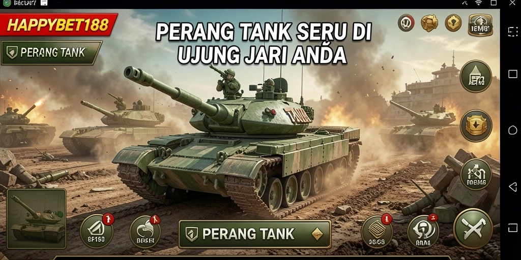 Tampilan antarmuka game Perang Tank dengan grafik yang menarik.