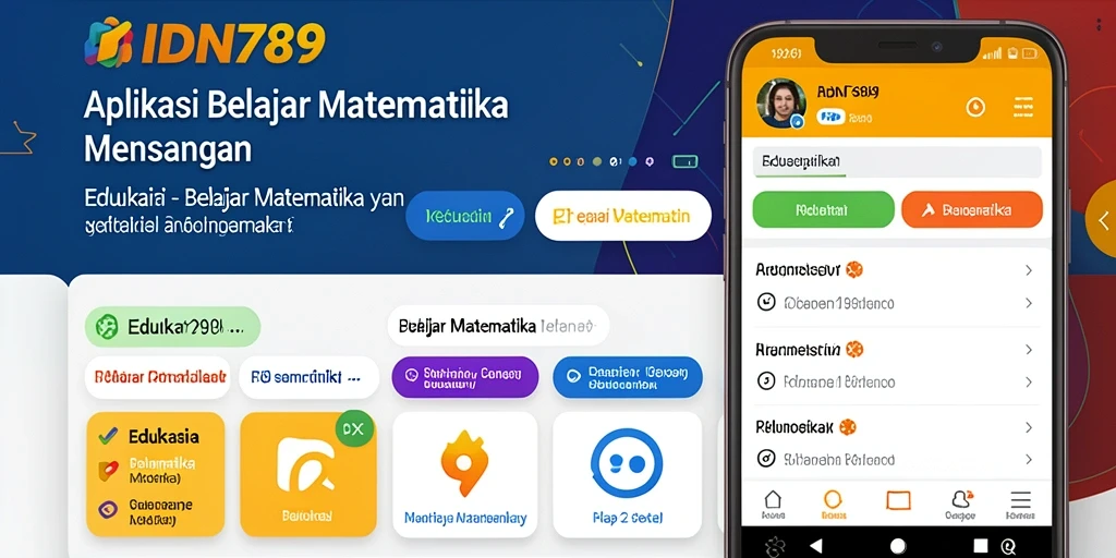 Tampilan antarmuka aplikasi IDN789 yang user-friendly untuk belajar matematika.