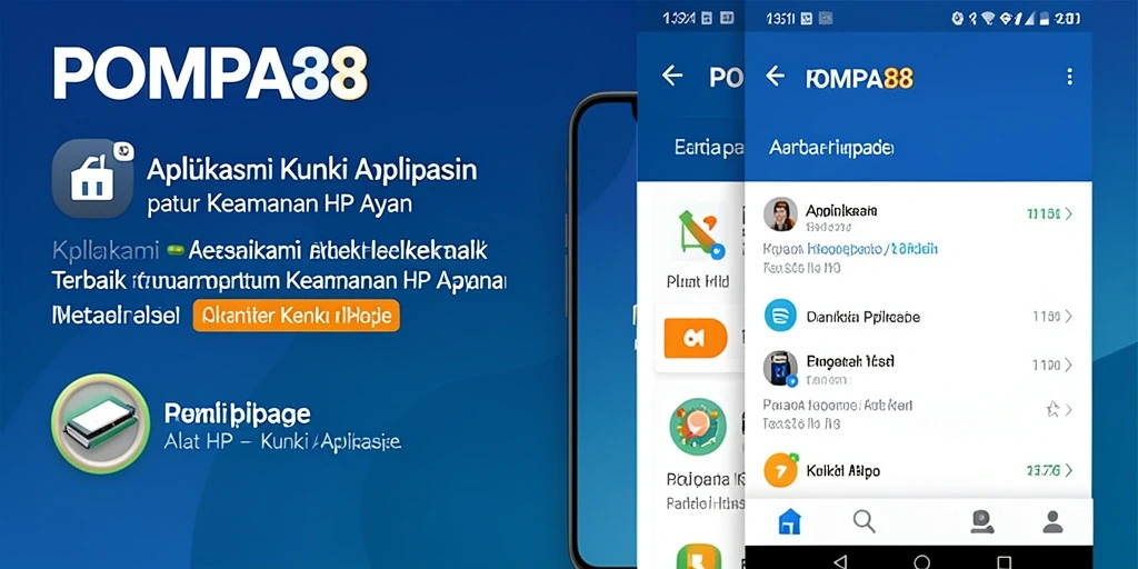 Tampilan antarmuka POMPA88 saat mengunci aplikasi.