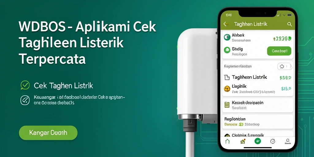 Tampilan aplikasi WDBOS untuk cek tagihan listrik yang jelas dan informatif.